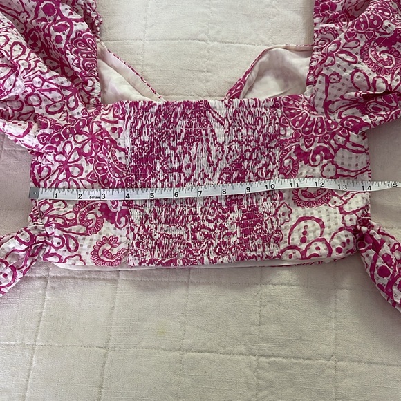 XSP Maeve by Anthropologie Pink Crop Blouse - Picture 10 of 10